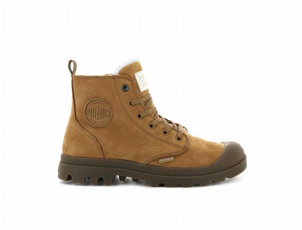 Palladium Pampa Hi Zip Wl Womens Boots Gold Australia [XELRYQ-187]